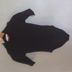 Sleek & Chic: Hanes Black Turtleneck Short Sleeve Bodysuit – Effortless Style